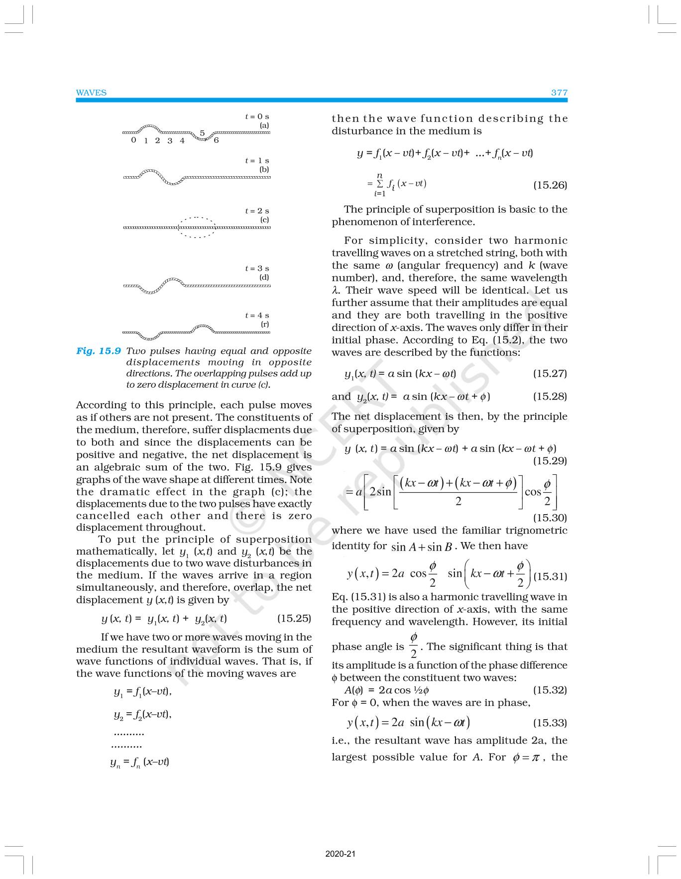 Waves Ncert Book Of Class 11 Physics Part Ii 9990